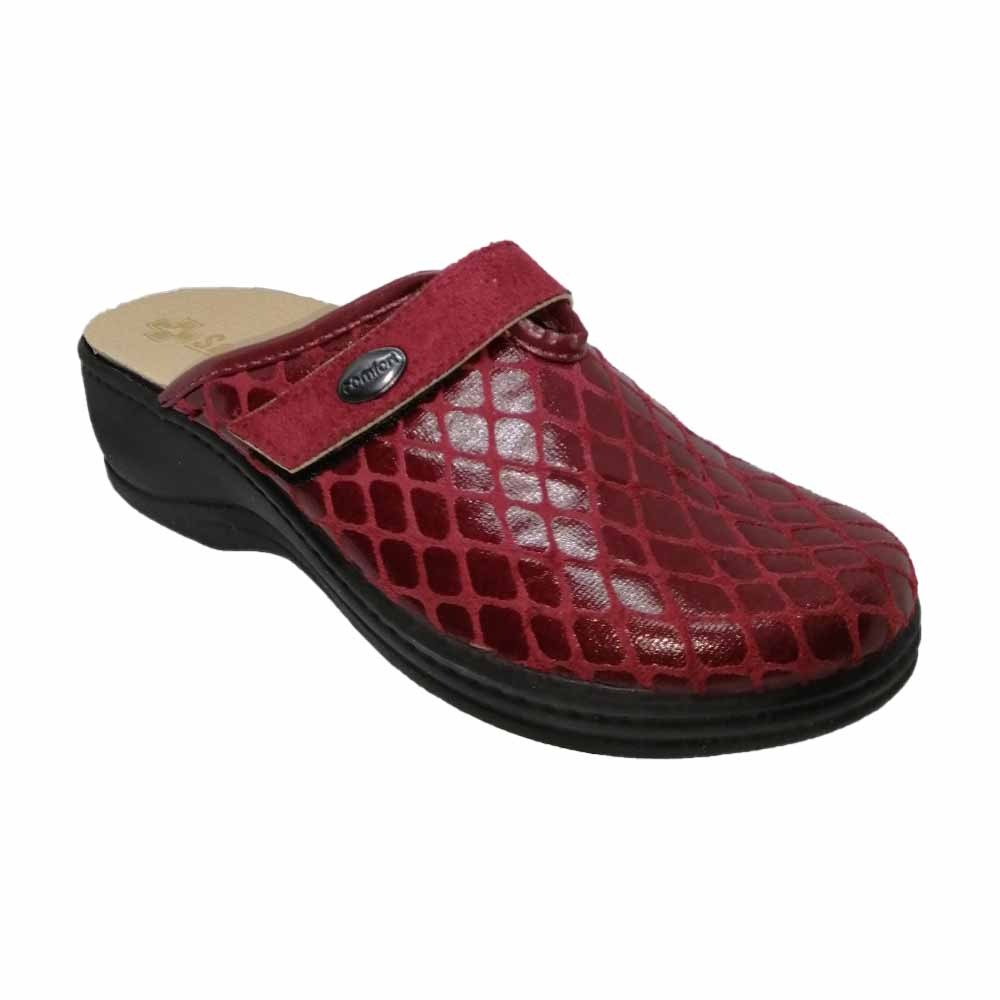 Relax Pantofola Donna In Pelle Molly 5 – Colore Peltro, Tacco A Zeppa 1,5 Cm, Suola In Pelle Scamosciata